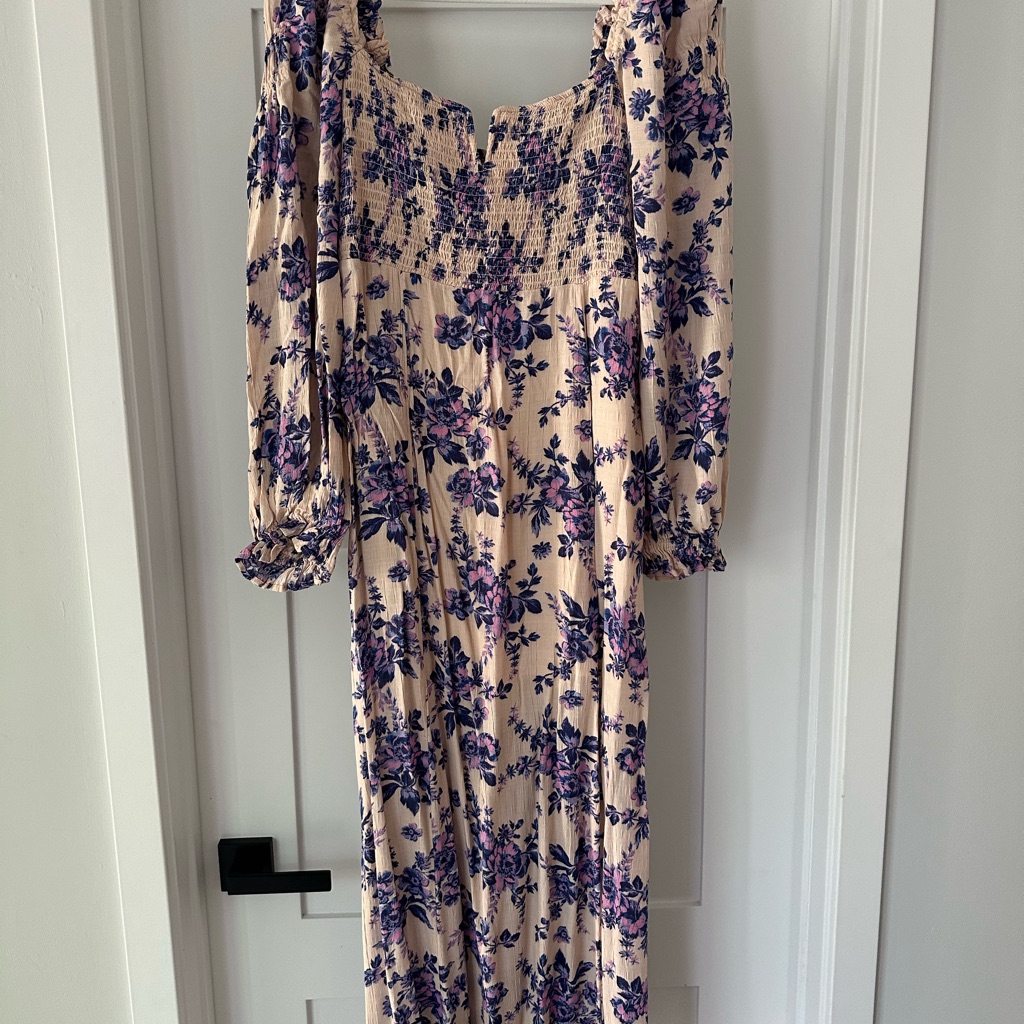 Free People Purple Floral Maxi Dress